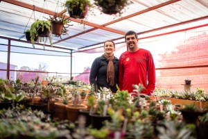 Jonas Salla, 38 und seine Ehefrau Simone Wolfardt Salla, 37